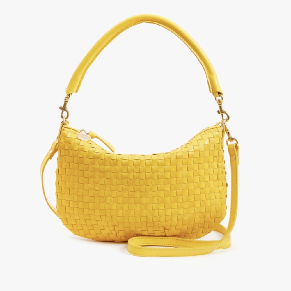 Clare V Petit Moyen in Woven Snapdragon